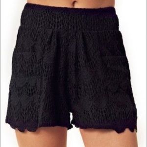 MinkPink high waisted lace shorts size M